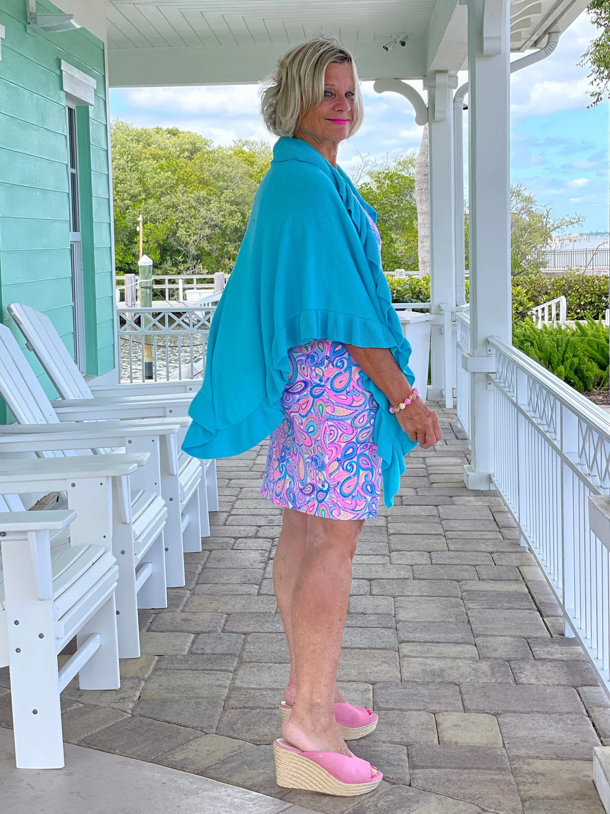 CAROLINA PAISLEY HALTER DRESS