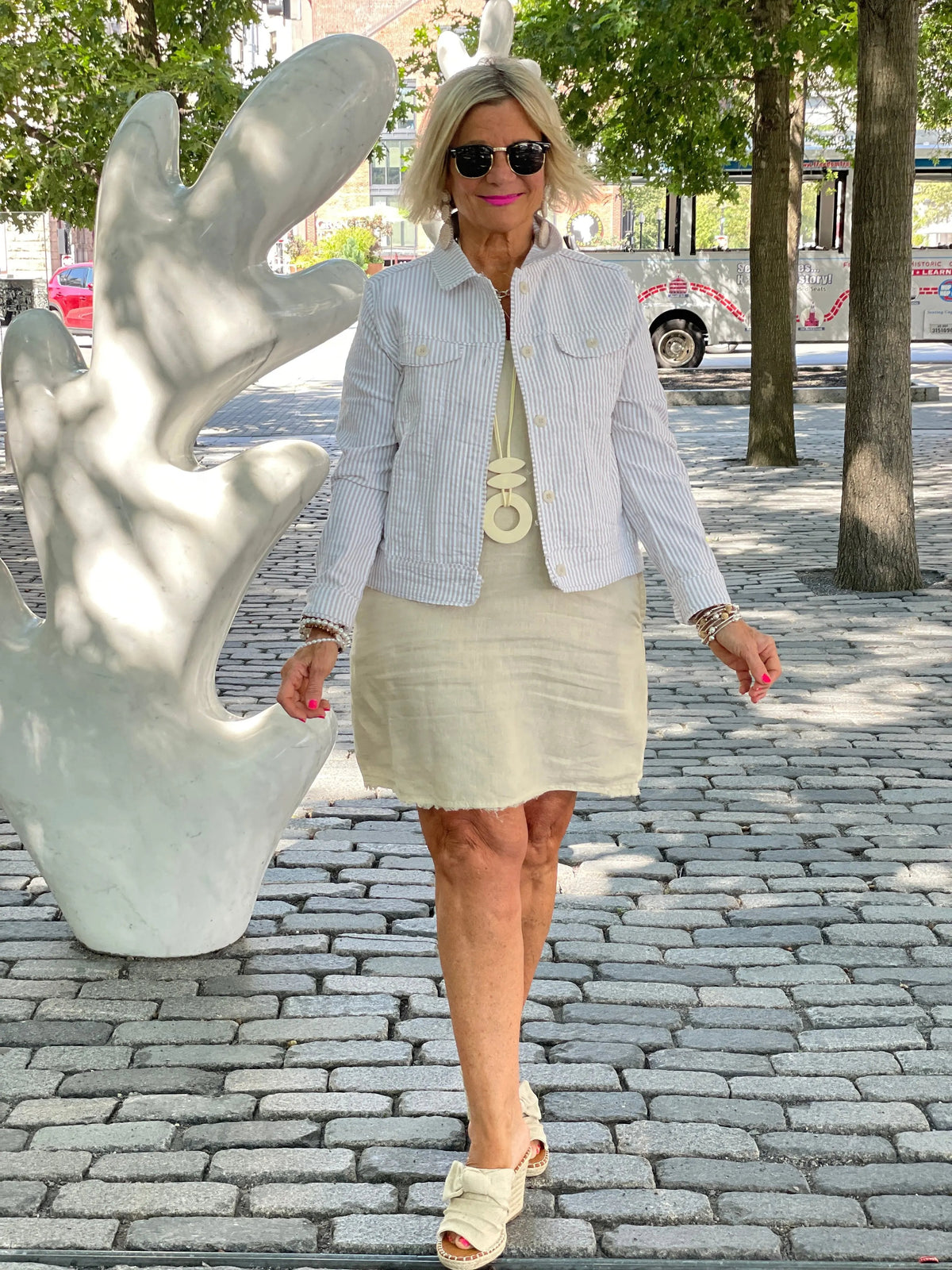 LULU-B STONE LINEN DRESS