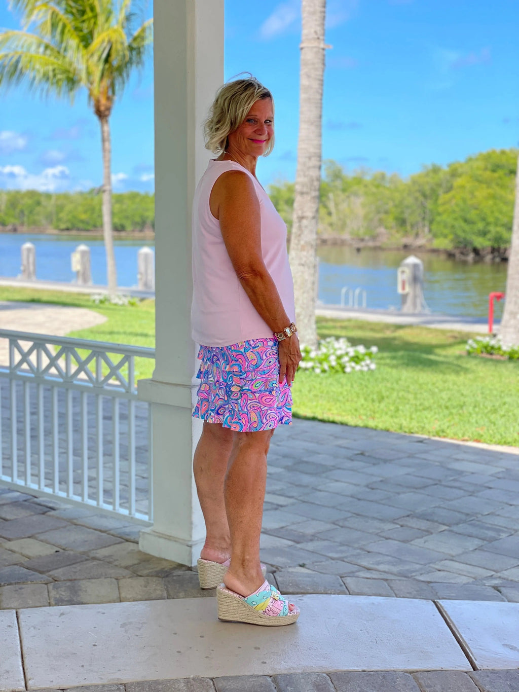 CAROLINA PAISLEY CHA CHA SKORT