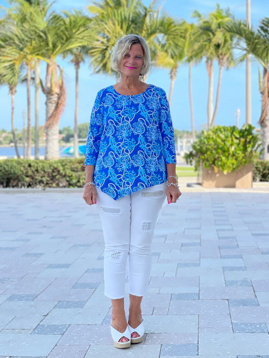 AQUA LANE ASYMMETRIC TOP