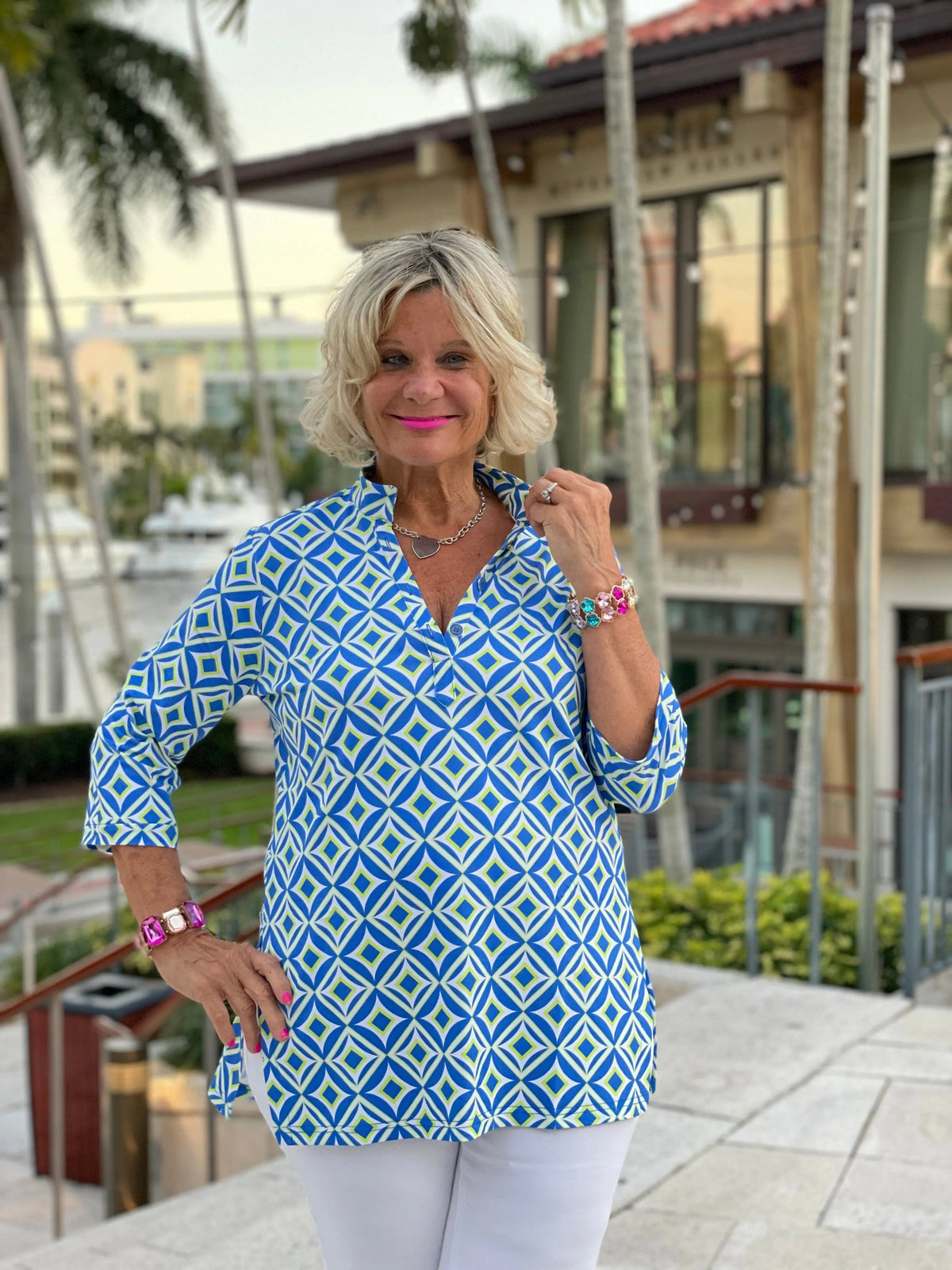 AQUA DIAMONDS TUNIC