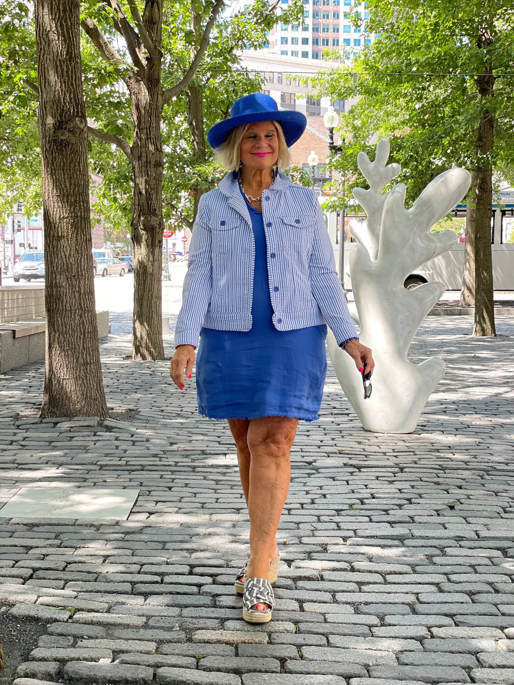 LULU-B BLU SEERSUCKER JACKET