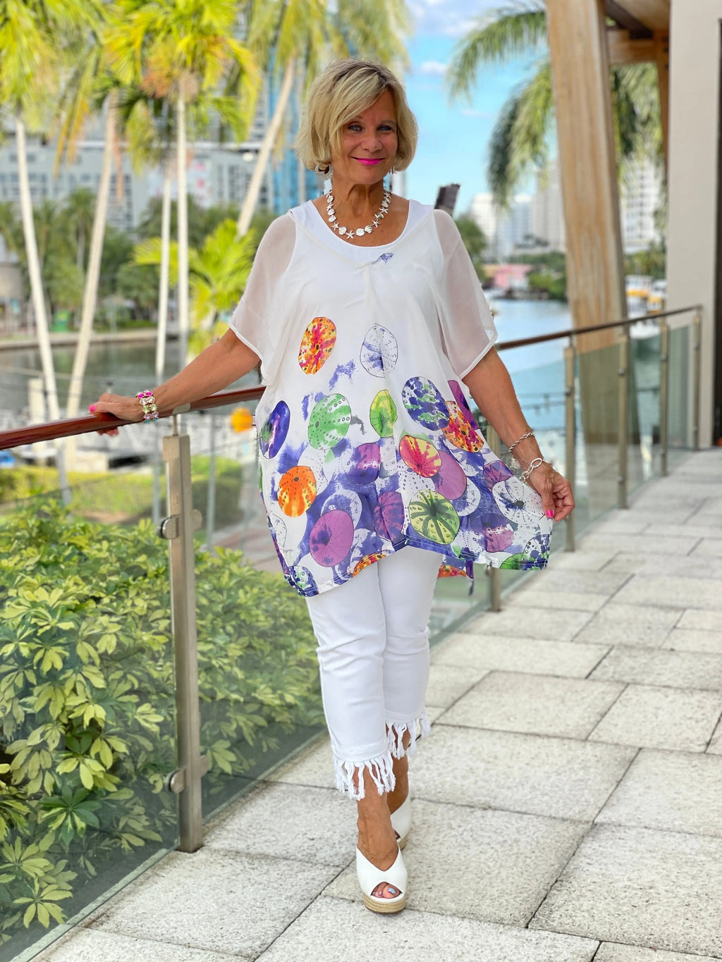 CHIFFON WHITE TUNIC
