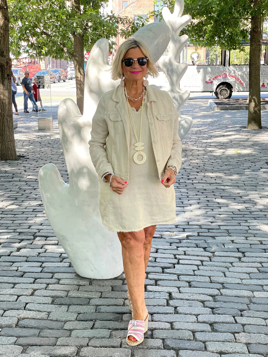 LULU-B STONE LINEN DRESS