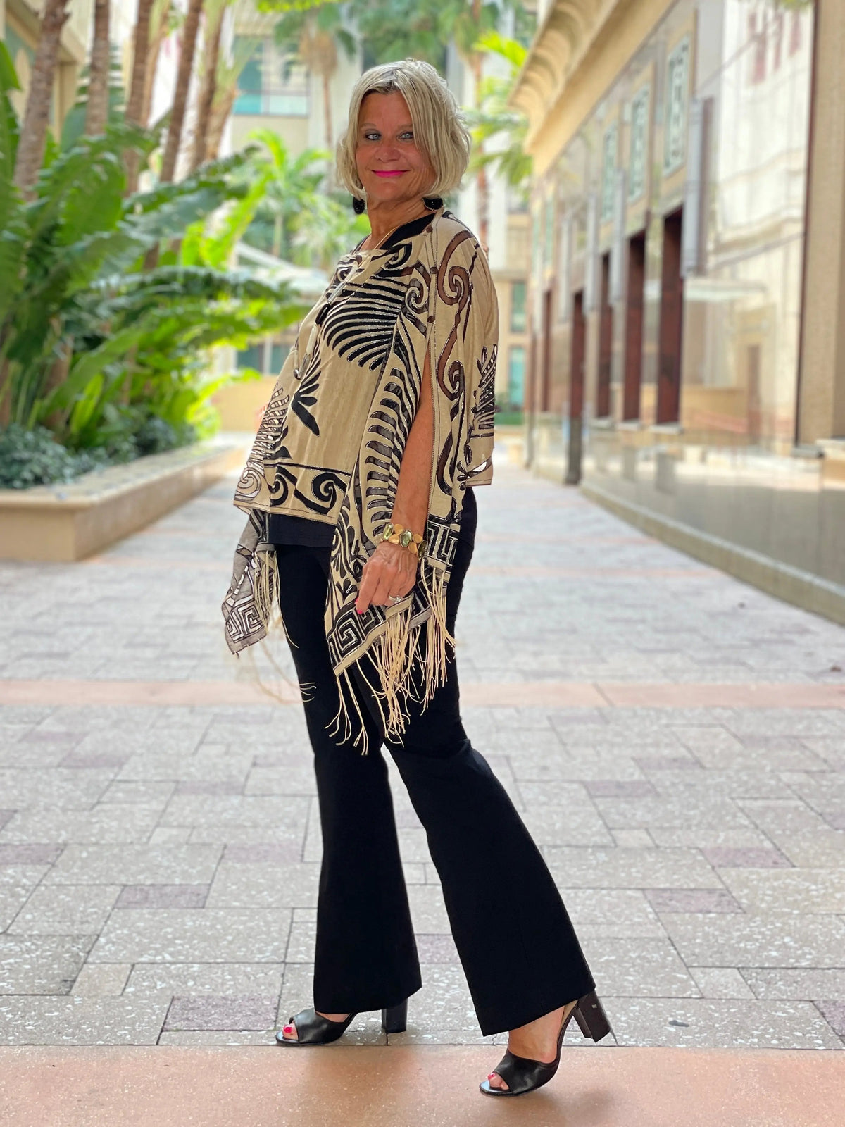 CLASSIC LOOK BURNOUT 7 WAY SCARF