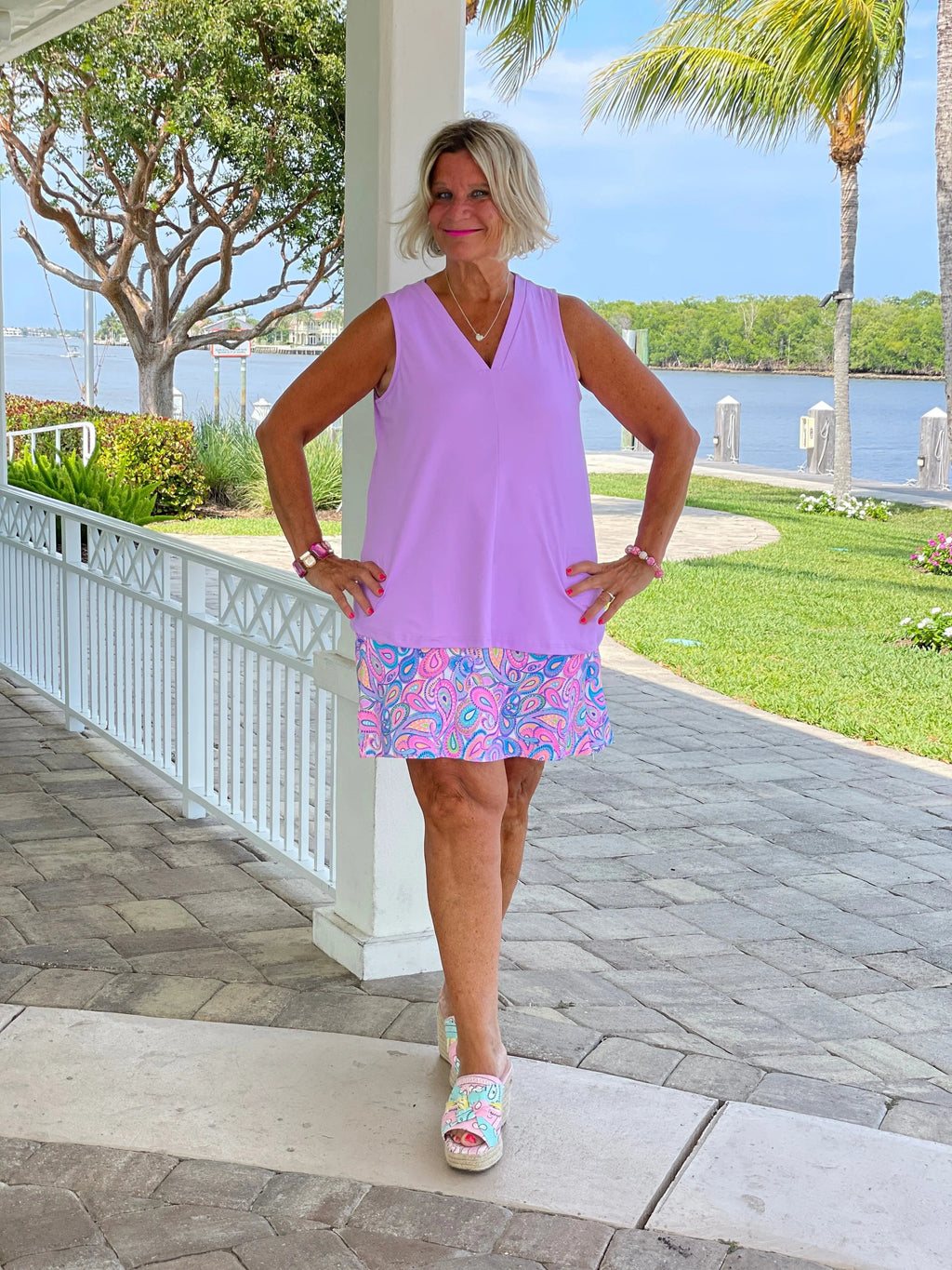 CAROLINA PAISLEY SKORT