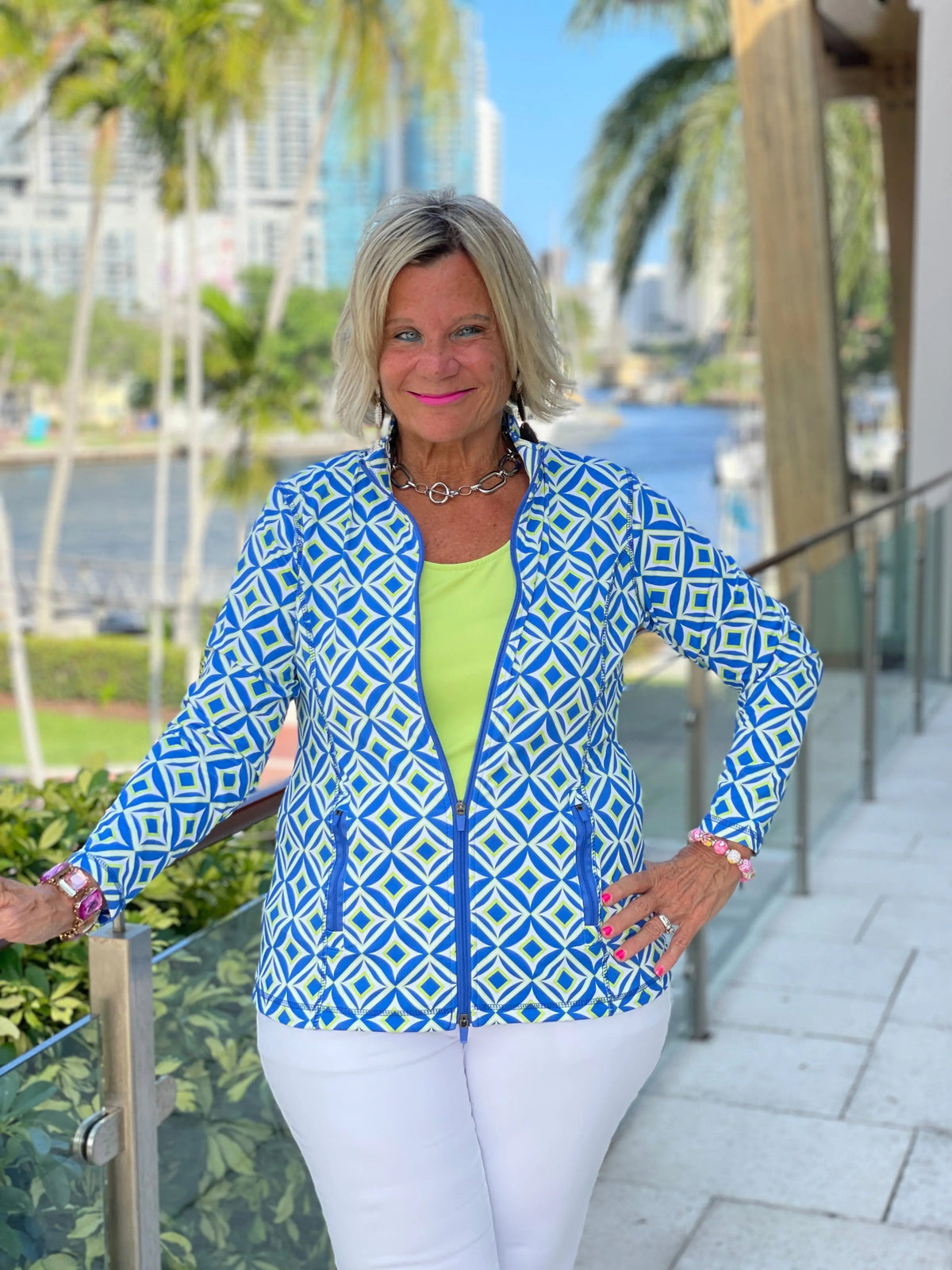 AQUA DIAMONDS FULL ZIPPER