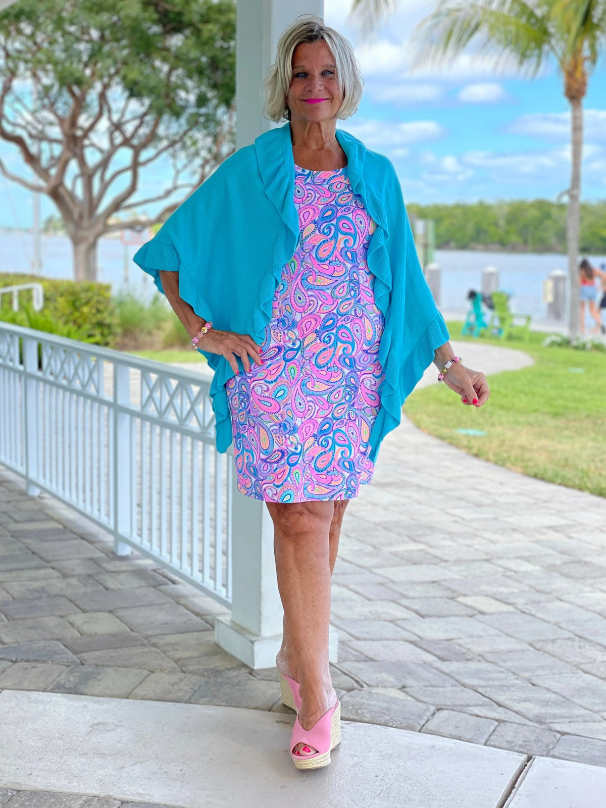 CAROLINA PAISLEY HALTER DRESS