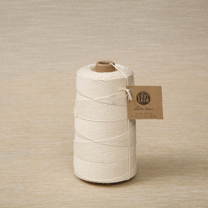 Jumbo spool of natural cotton twine