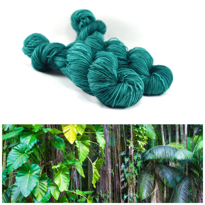 Destination Yarn fingering weight yarn JUNGLE GREEN