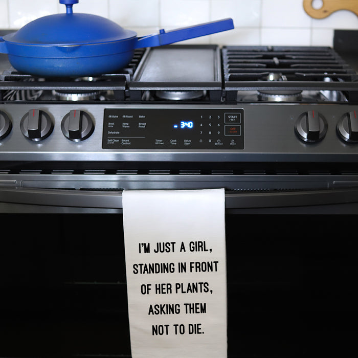 JUST A GIRL PLANT - TEA TOWEL