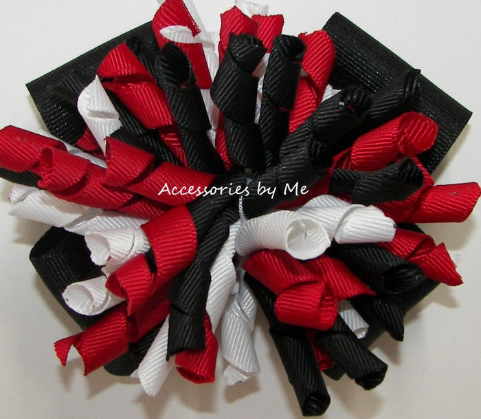 Korkers Red White Black Cheer Bow Socks
