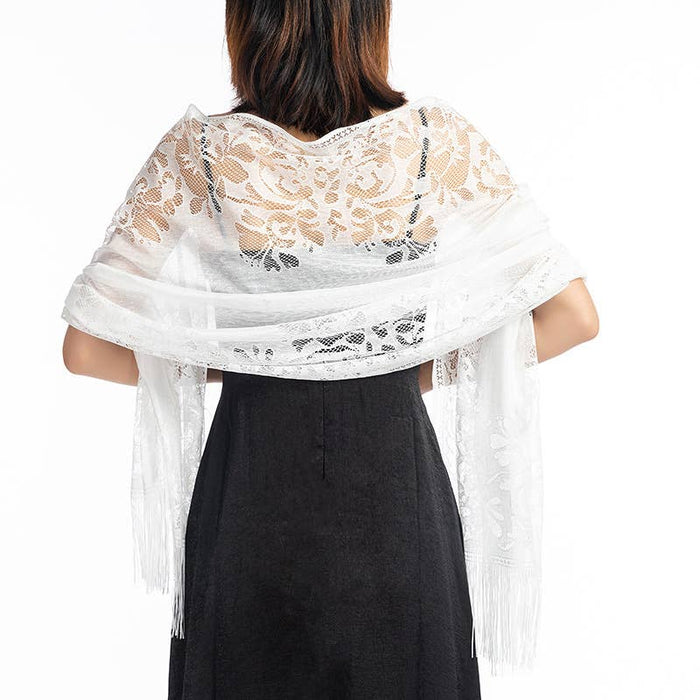 Lace Wedding Wraps, Cover ups, Evening Shawl - Ivory The Snug Owl
