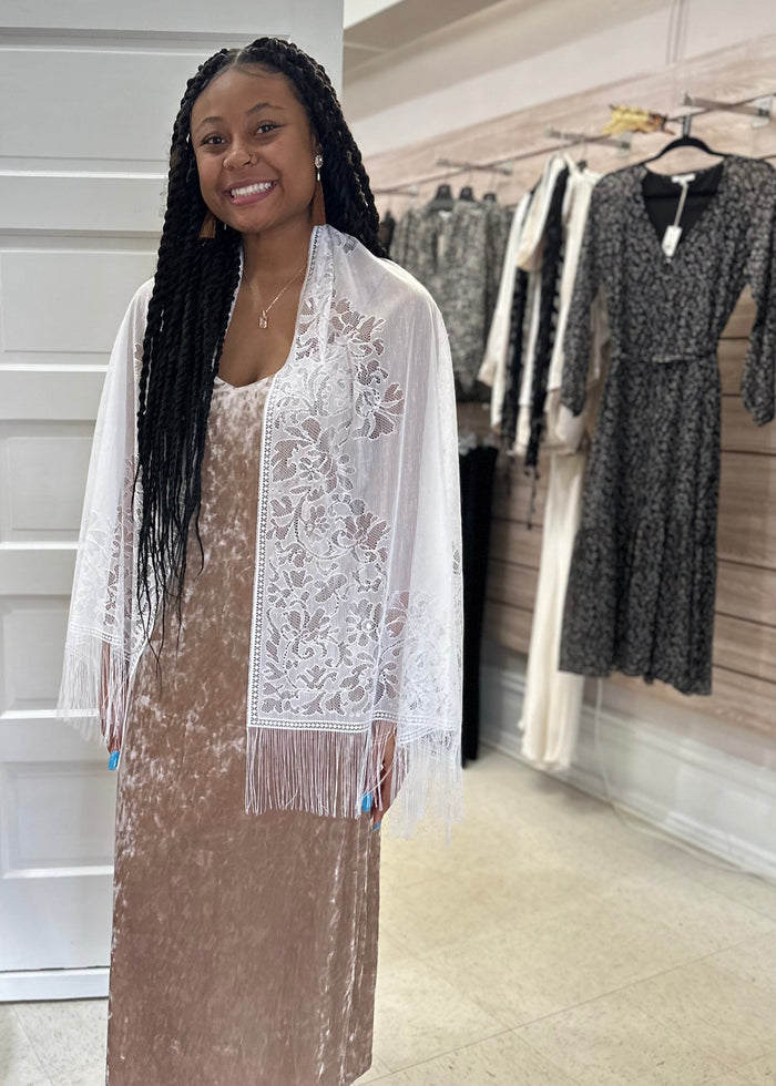 Lace Wedding Wraps, Cover ups, Evening Shawl - Ivory The Snug Owl