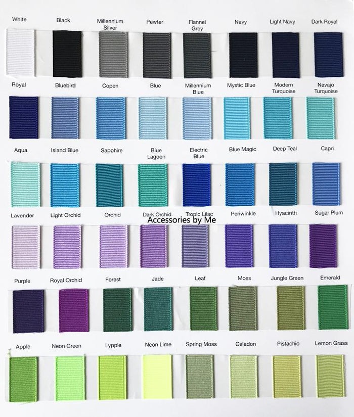 Grosgrain Ribbon Color Chart