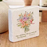 Large Scripture Stone from Ephesus Twelve Stone Art Inspiration Proverbs 31:28