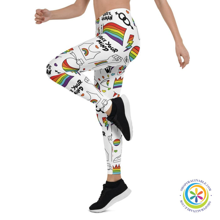 LGBTQ Pride Full Length Leggings-ShopImaginable.com