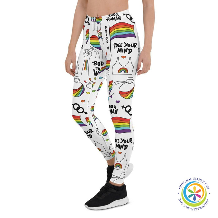 LGBTQ Pride Full Length Leggings-ShopImaginable.com