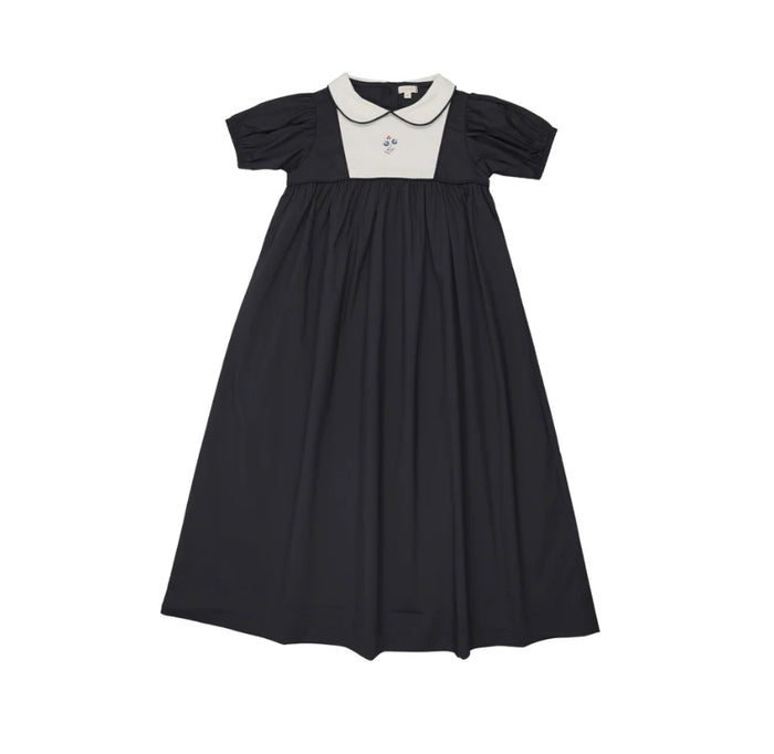 Lil Legs Bib Maxi Short Sleeve - Navy
