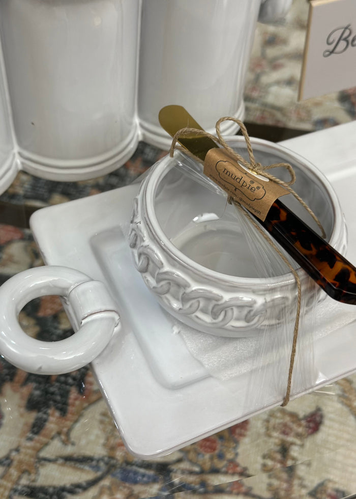 Link Handle Tray & Tidbit Tray Mud Pie Serveware