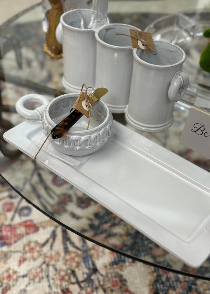 Link Handle Tray & Tidbit Tray Mud Pie Serveware