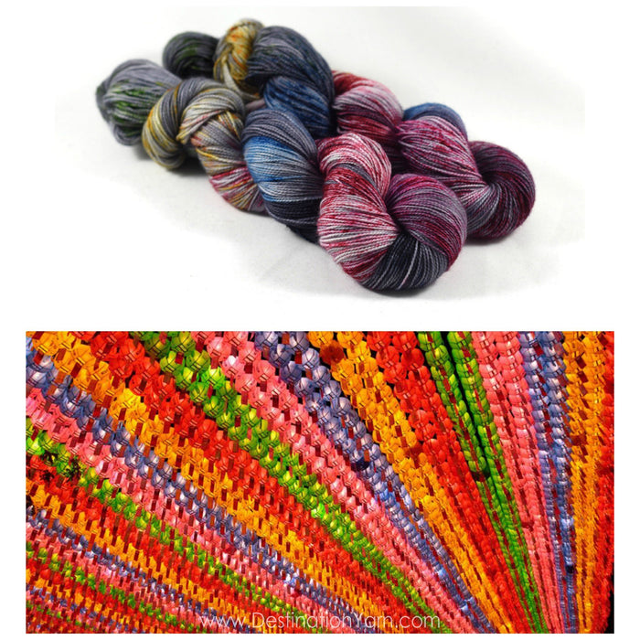 Destination Yarn fingering weight yarn Lotus Lantern Festival