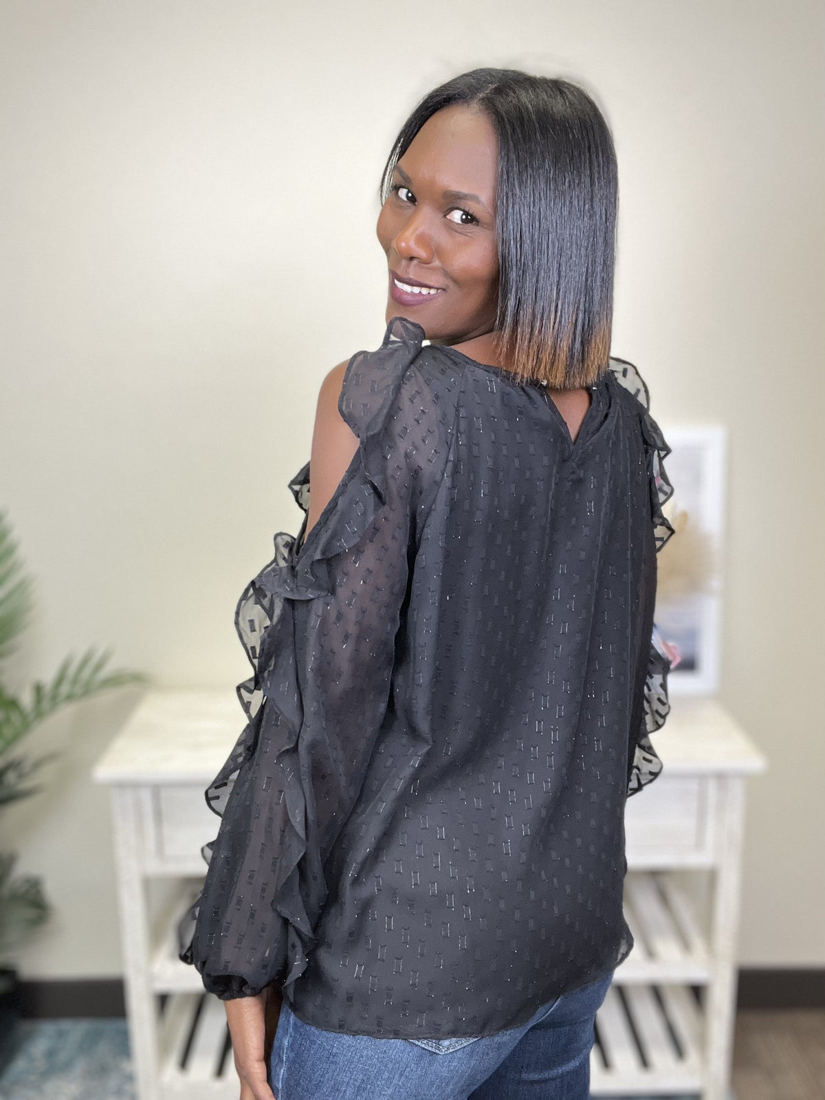 Ready To Rock Women's Ruffled Long Sleeve Top