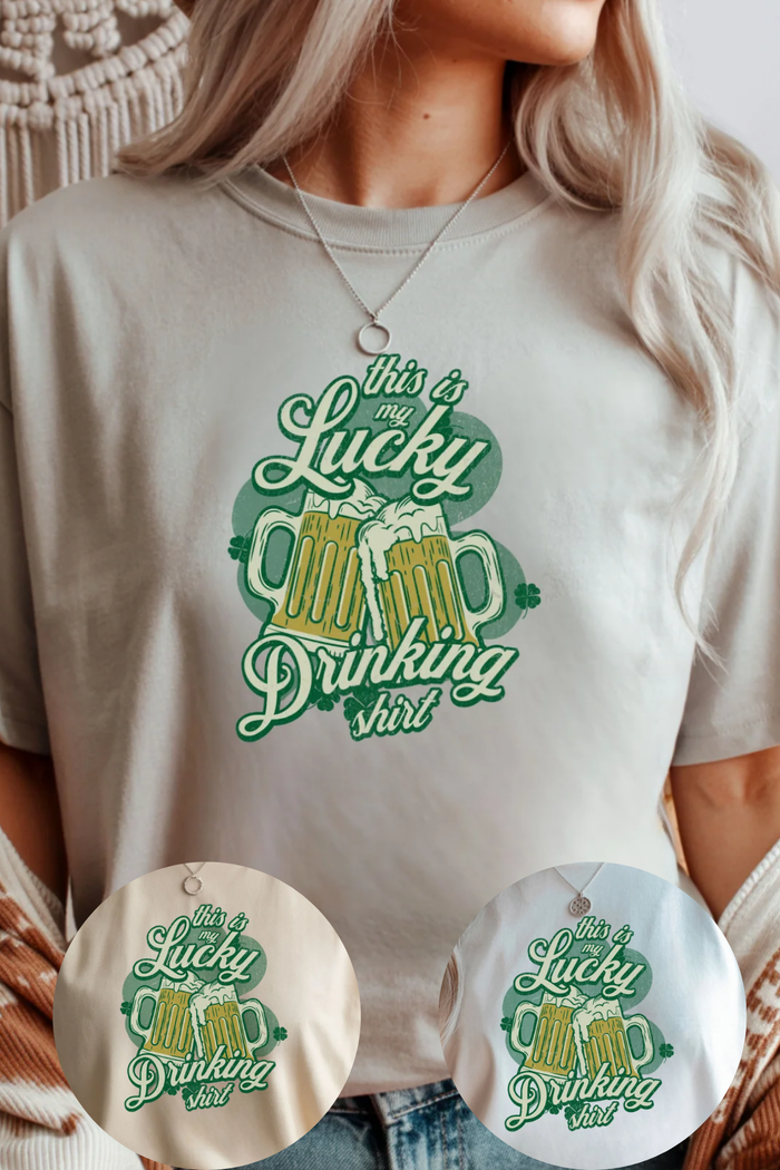 Lucky Drinking Shirt Graphic Tee