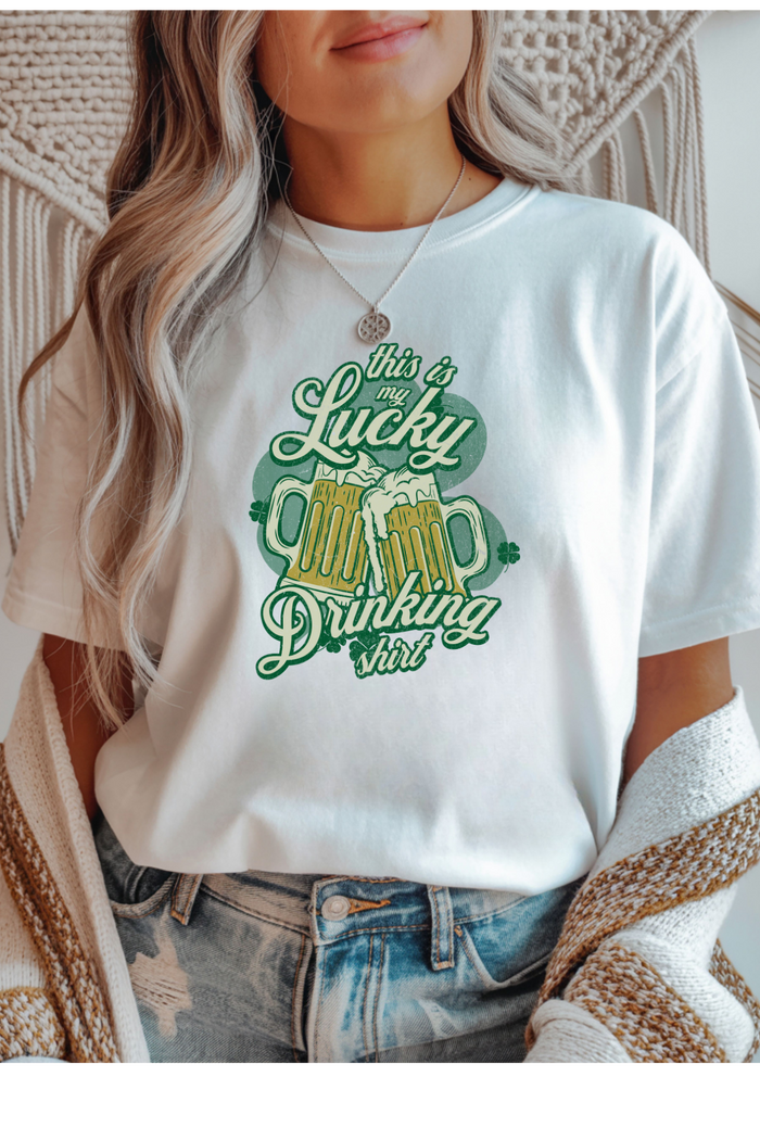 Lucky Drinking Shirt Graphic Tee