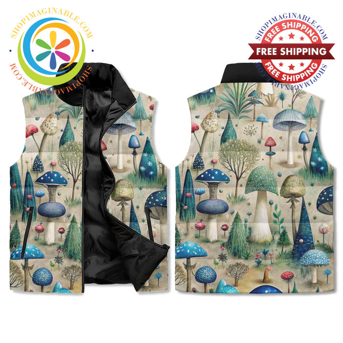 Magic Mushroom Puffer Vest M