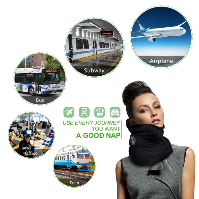 Modern Travel Pillow - Black