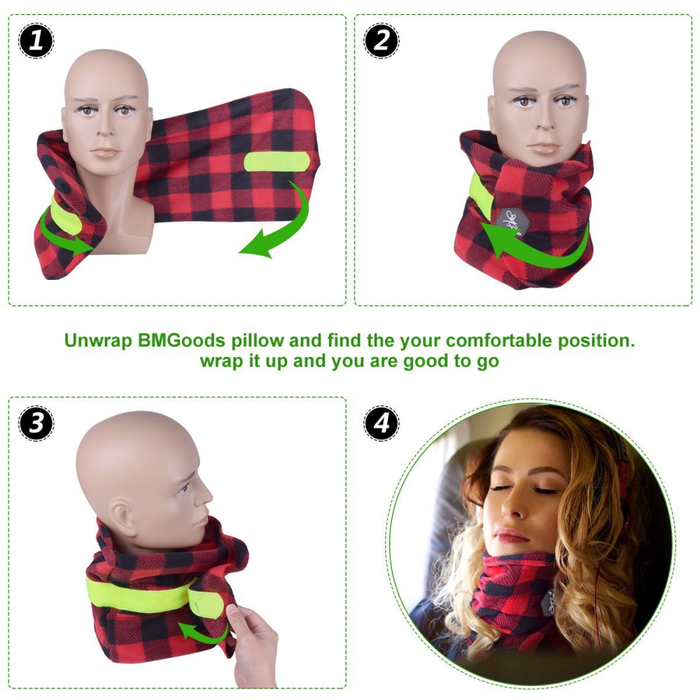 Modern Travel Pillow - Grid