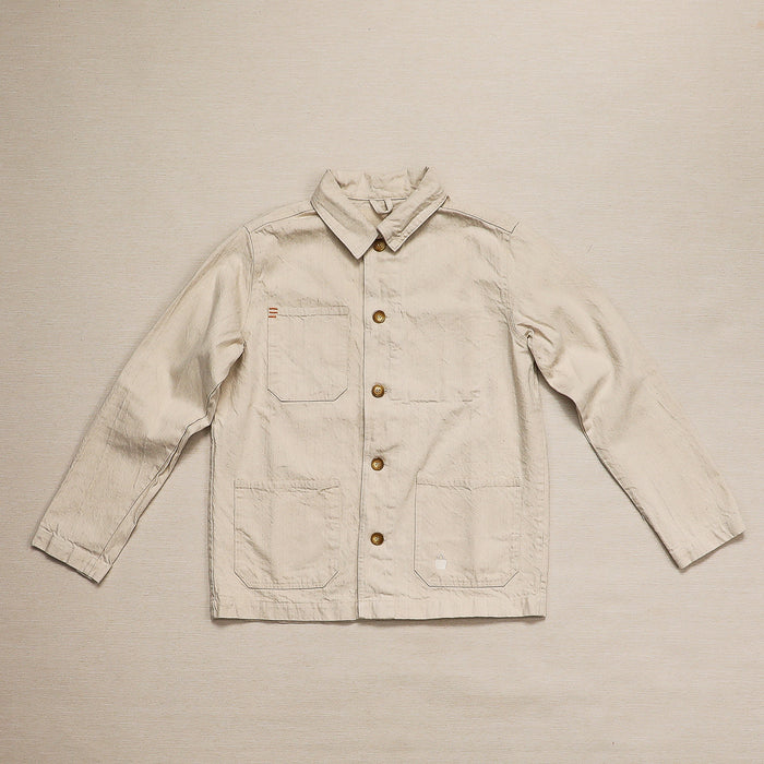 Natural cotton chore coat