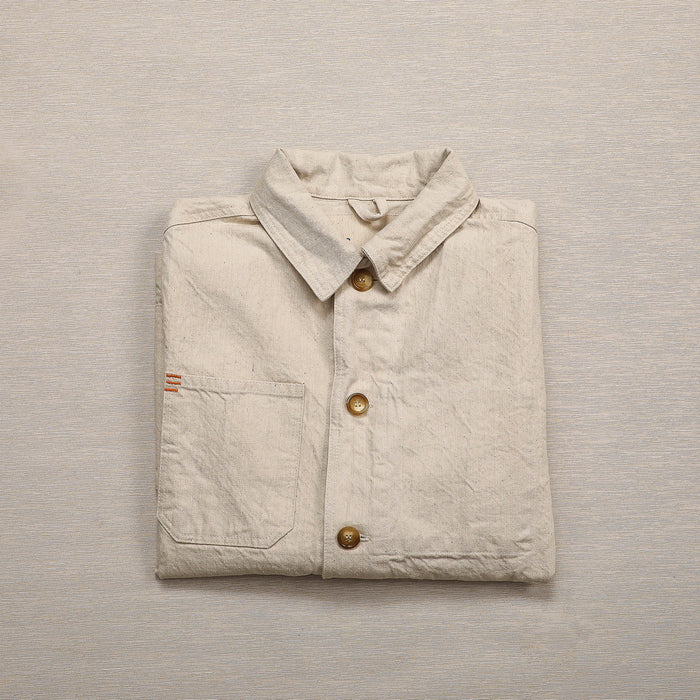 Natural cotton chore coat