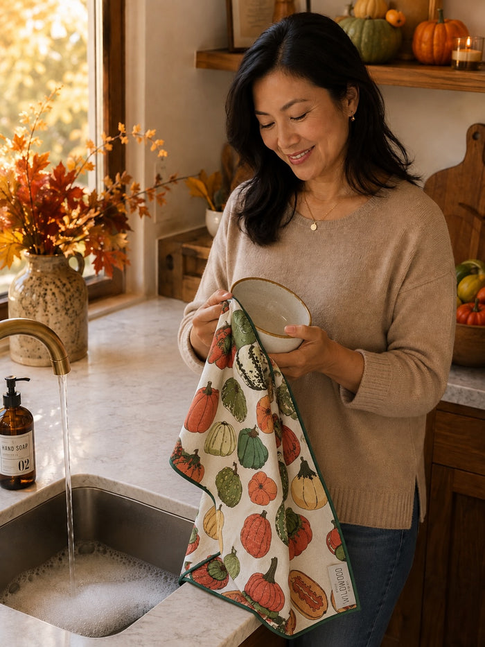 OH MY GOURDS MICROFIBER - HAND TOWEL
