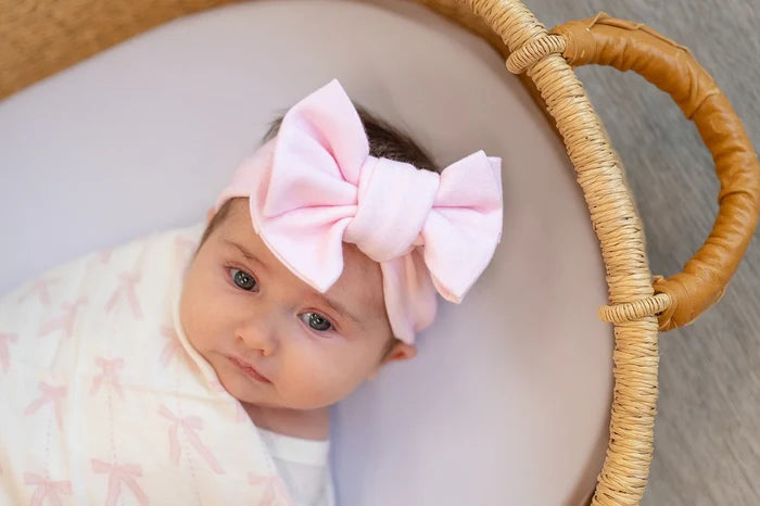 Oversized Top Knot Headband - Pink