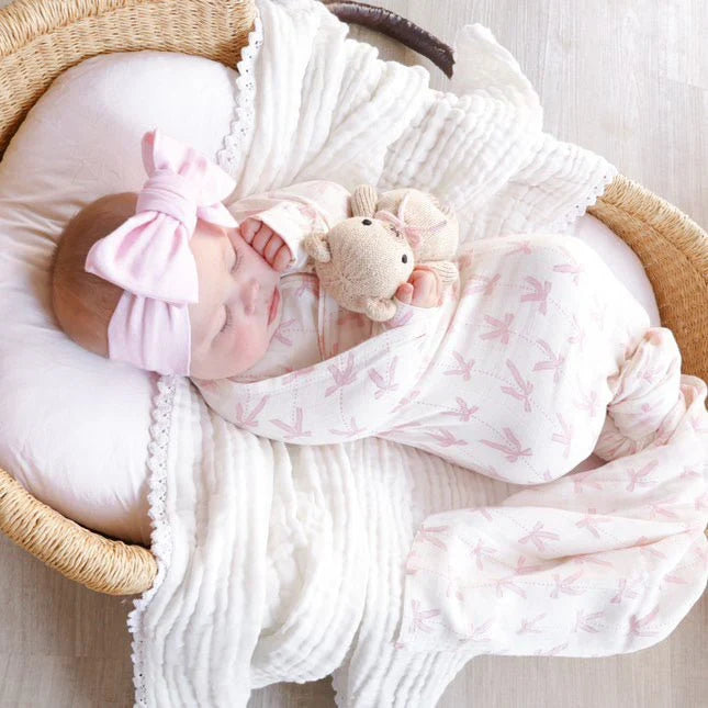 Oversized Top Knot Headband - Pink