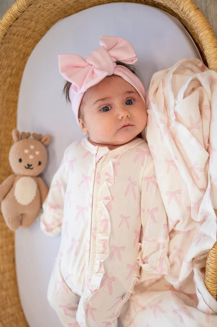 Oversized Top Knot Headband - Pink