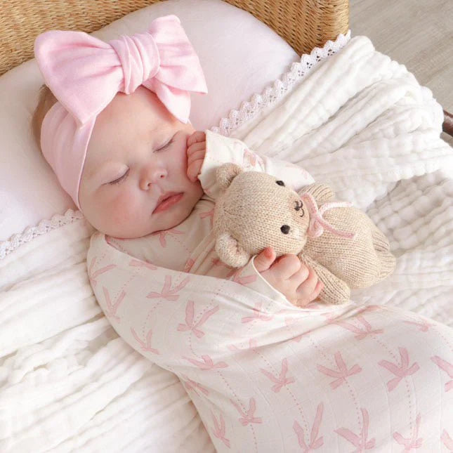 Oversized Top Knot Headband - Pink