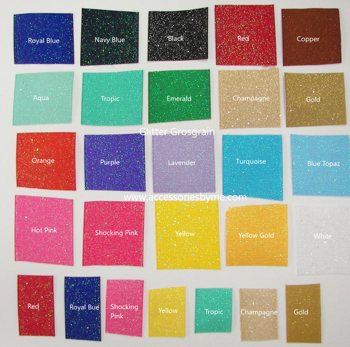 Glitter Grosgrain Color Chart