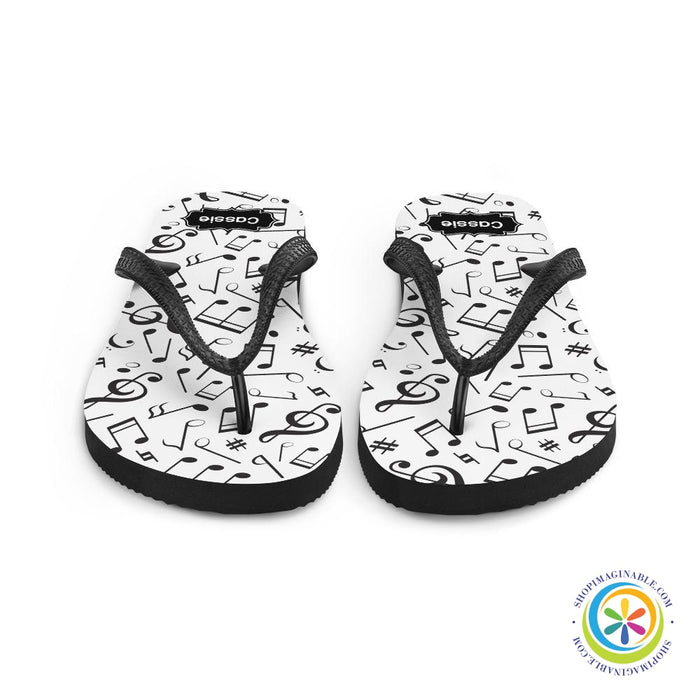 Personalized Musical Notes Flip-Flops-ShopImaginable.com