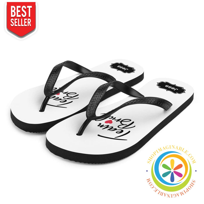 Personalized Team Bride Flip-Flops-ShopImaginable.com