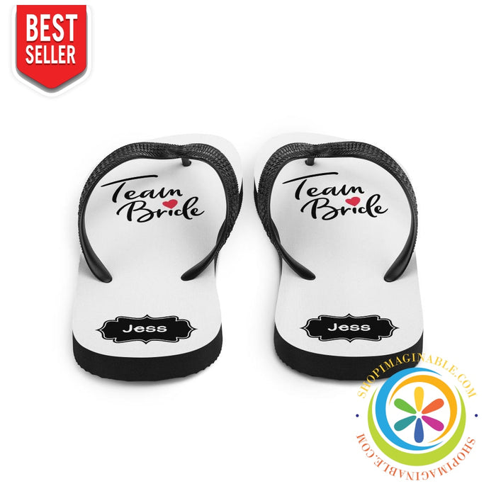 Personalized Team Bride Flip-Flops-ShopImaginable.com