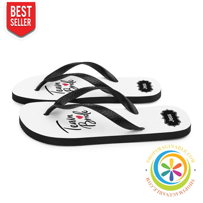 Personalized Team Bride Flip-Flops-ShopImaginable.com