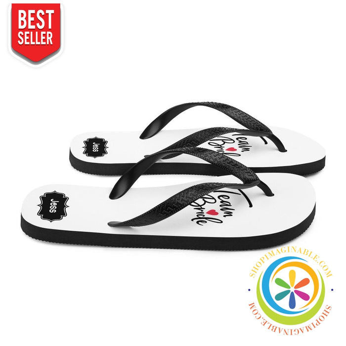 Personalized Team Bride Flip-Flops-ShopImaginable.com