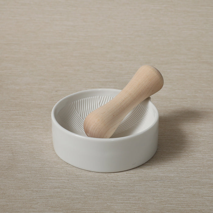 Porcelain mortar and pestle