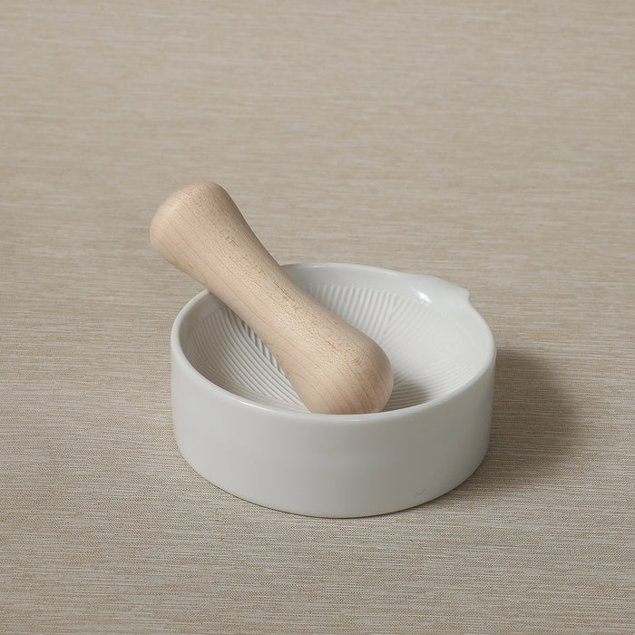 Porcelain mortar and pestle