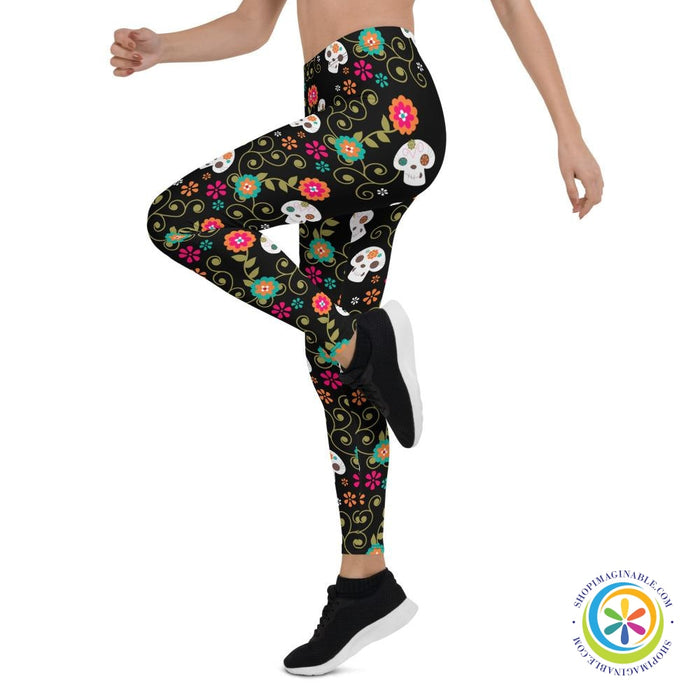 Pretty Skulls Full Length Leggings-ShopImaginable.com
