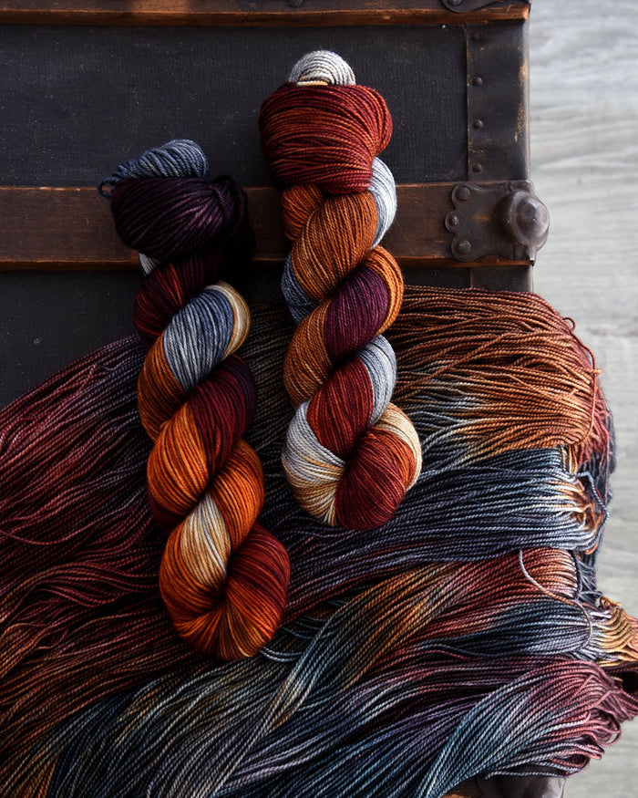 Destination Yarn fingering weight yarn Rain in the Catskills