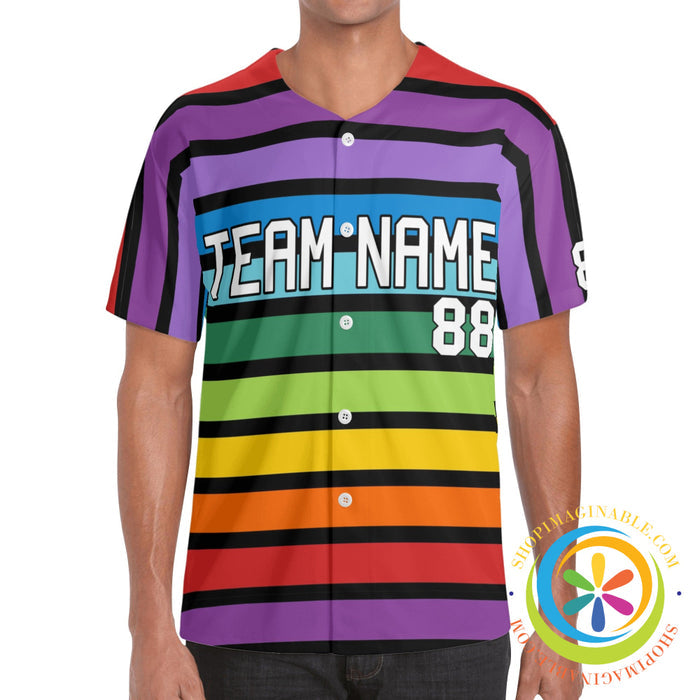 Rainbow Unisex Baseball Jersey